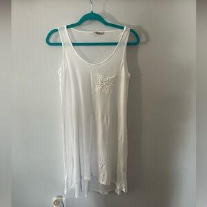 Darling White Sleeveless Sun Dress Coverup Small Boho